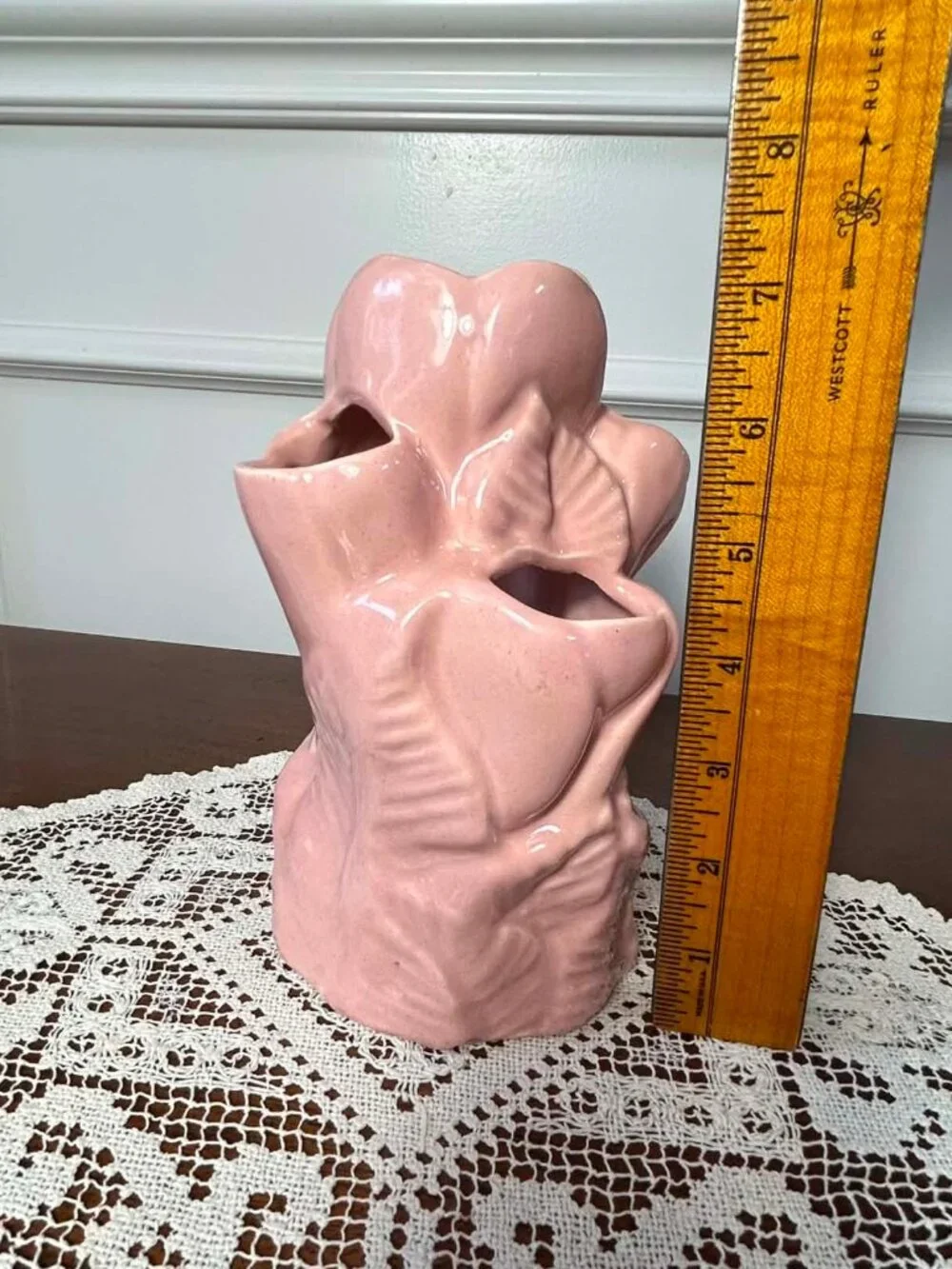 Rare Vintage Niloak Ozark Dawn Pink Tulip Crocus Vase - PRISTINE